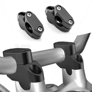 Black Handlebar Risers 1 1/8" Bars 26mm Height For Yamaha YZ65 2018, 2020-2024 - Picture 1 of 9