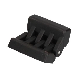 Bisagra de poliamida negra de plástico reforzado 48x49 mm hecha en Italia fijación oculta - Imagen 1 de 4