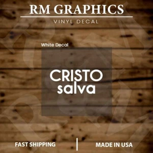 Cristo Salva |Citazioni e Detti Cristiani Espanol |Adesivi Decalcomania Vinile - Foto 1 di 6