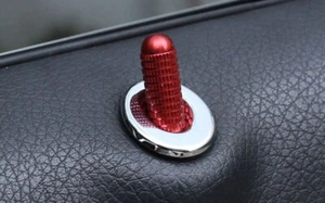 Fit For Benz GLK 2009 2010-2015 Red Aluminum Inner Door Lock Down Bolt Trim 4PCS - Picture 1 of 9