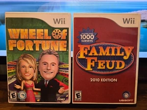 Family Feud 2010 Edition / Wheel Of Fortune (Nintendo Wii) Complete With Manuals - Picture 1 of 13