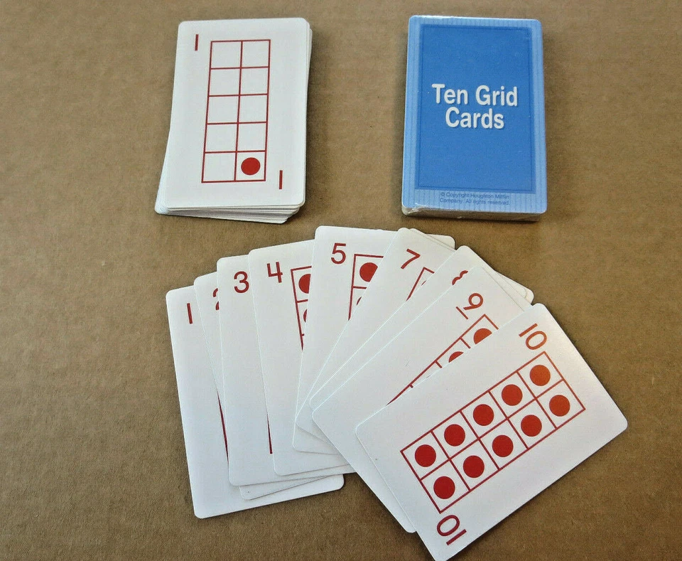 十帧网格扑克号码识别卡家庭学校教育2包  — 第 1/1 张图片