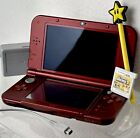 New Nintendo 3DS XL Crimson Red+Game Bundle⭐VERY Clean⭐System Console NTSC USA