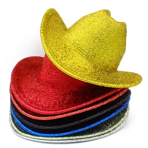 Sombreros de vaquero unisex para adultos cosplay gorra occidental ligero jazz sombrero de baile - Imagen 1 de 46