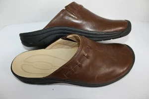 Womens Keen Winslow Brown Leather Clogs shoes 8.5M Mint - Picture 1 of 6