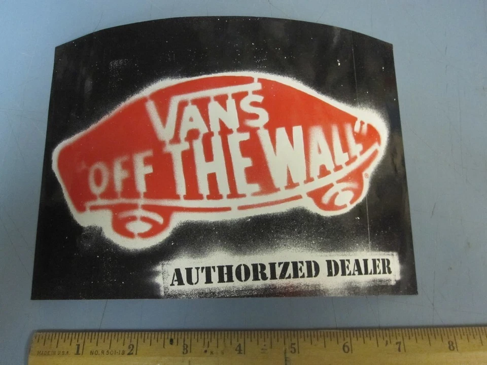 VANS skateboard OTW Authorized 2 side Dealer Door Sticker Flawless New Old Stock
