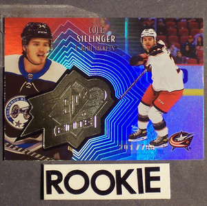 COLE SILLINGER  2021-22 Upper Deck SPx Finite Radiance /799 #SF15 ROOKIE Columbu