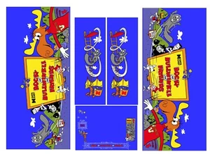 Rocky And & Bullwinkle Data East Pinball Machine CABINET Decal Set Standard Set - Picture 1 of 1