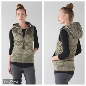 Lululemon Zip Up Puffer The Fluffiest Wendeweste Jacke 8 - Bild 1 von 7