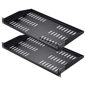 2 Pack 1U Server Rack Shelf Vented 10" Deep 50lb Capacity for 19" Network Rack - Picture 1 of 12