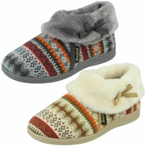 Damen Rosebank Aztekenmuster Detailliert Memory Foam Hausschuhe Emily - Bild 1 von 19