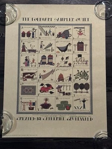 Catherine Grunewald Vintage The Folk Art Sampler Quilt ungerahmt selten signiert - Bild 1 von 13