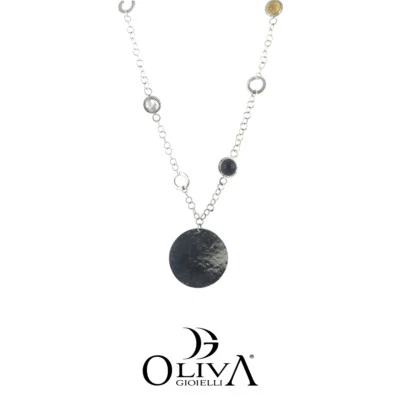  MARIA CHRISTINA STERLING COLLANA DONNA PIETRE NATURALI BRONZO PVD ARGENTO 925 - Immagine 1 di 3