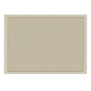 Beige Placemats set of 4 in acrylic cotton fabric France Osmose Tressage - Picture 1 of 2