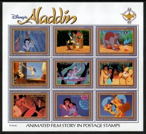 Guyana 1994 - Disney - Aladdin - Sheet of 9 Stamps - Scott #2760 - MNH - Picture 1 of 1
