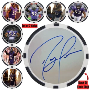 Ray Lewis SIGNED Poker Chip Set (7) - Top 100 NFL Football Player - Picture 1 of 2