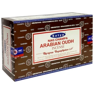 Palos de incienso Satya Nag Champa árabe oudh positividad yoga agarbatti 15 g cada uno - Imagen 1 de 5