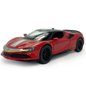 1:32 Ferrari SF90 Model Car Toy Car Diecast Toys for Kids Boys Pull Back Red