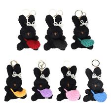 Curly Hair Rabbit Toy Keyring Stuffed Bag Pendant Soft Key Rings for Backpack