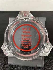 Red and white modern cabins Shoshoni Wyoming Ashtray - Picture 1 of 4