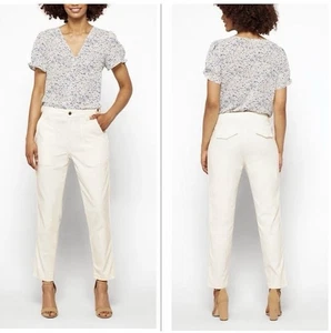 Pantalone donna Pistola Utility Crop vita alta avorio taglia 33 Mara - Foto 1 di 10