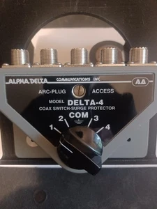 Alpha Delta 4B - 4 Position HD Coax Antenna Switch, SO239 Connector w/ surge - Zdjęcie 1 z 6