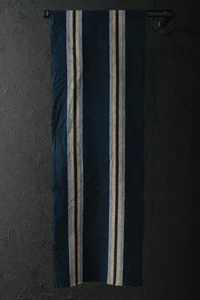 Japanese Fabric Cotton Vintage Kimono Antique Indigo Blue SHIMA 63.8"/KIP93/125 - Picture 1 of 16