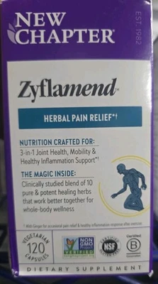 New Chapter Zyflamend Herbal Pain Relief 120 Capsules EXP 2028 - Image 1 of 2