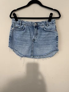 Free people- we the free sweet as beach - size 8 Jean skirt - Picture 1 of 3