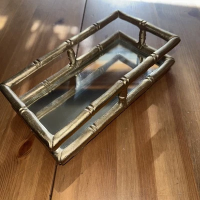 Латунное Золотое Бамбуковое Зеркало Держатель для Гостевых Полотенец Парфюмерия Косметика Салфетки - Изображение 1 из 4