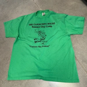 Vintage Community House Summer Day Camp Staff T-Shirt XL grün Capture the Momen - Bild 1 von 6