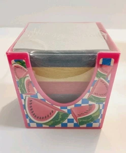 Vintage selten versiegelt Lisa Frank Schreibwaren Würfel Papier Wassermelone kariert 1990er - Bild 1 von 6