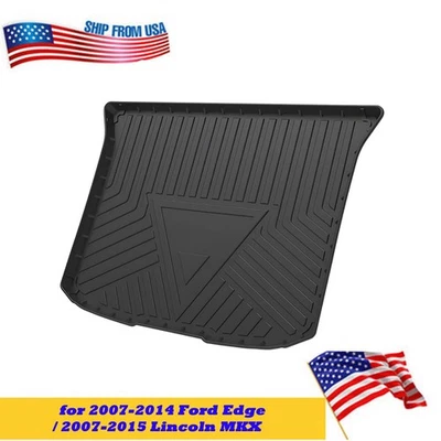 Juego de alfombrillas de revestimiento de maletero TPO traseras negras para Ford Edge 2007-2014 Foto 1 de 4