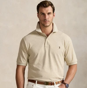 Polo Ralph Lauren The Iconic Mesh Polo SS Camisa en Expedición Dune Brezo Talla L - Imagen 1 de 8