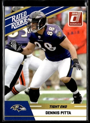 2010 Donruss Rated Rookies Dennis Pitta HSC - Image 1 of 2