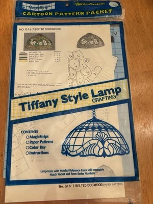 Worden G16-7  Pattern for 16'' Tiffany Style Stained Glass Lamp - Image 1 of 4