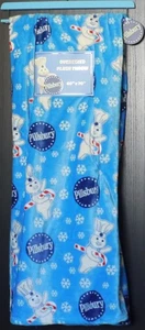 NEW Pillsbury Doughboy Throw Blanket 60"x70" Snowflakes Christmas Candy Cane - Picture 1 of 4