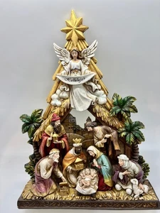 Napco Hallelujah Angel Nativity Scene created for Macy's Christmas decor 8x11 - Picture 1 of 5