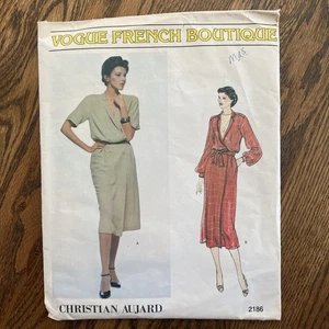 Vogue French Boutique 1980’s Christian Aujard Pattern 1685 UNCUT Dress & Belt 10 - Picture 1 of 5