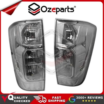Smoked Black Pair LH+RH Tail Light Lamp For Nissan Navara NP300 D23 2015-On - Image 1 of 4