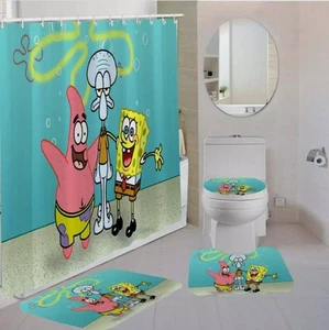 Funny Cartoon Gift SpongeBob SquarePants ver1 Shower Curtain or Bathroom Sets - Picture 1 of 4