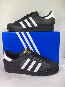 MISMATES Adidas Men’s Size L 8 / R 9 Black Superstar Originals Sneakers AJ-1505 - Picture 1 of 9