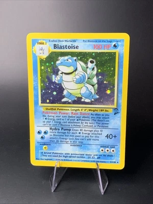 Blastoise 2/130 Holo - Base Set 2 - Pokemon TCG -MP Small Crease With Semi Swirl - Image 1 of 4