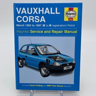Vauxhall Corsa 1993–1997 Petrol Haynes Service & Repair Manual 1985 - Image 1 of 4