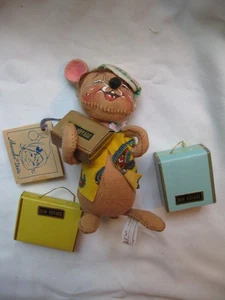 Annalee Puppe 7 Zoll Travel Bon Voyage Mouse 1989 - Bild 1 von 5