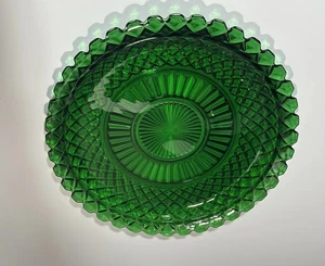 Vintage Anchor Hocking Waterford Green Cake Serving Plate 13.75" - Picture 1 of 5
