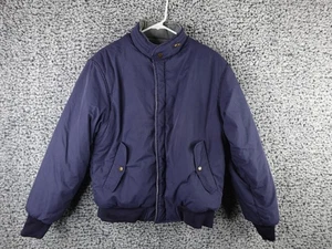 Vintage Blue Corduroy Jacket Honors Made in Taiwan Reversible Blue Jacket Size S - Picture 1 of 16