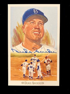 DUKE SNIDER SIGNED POSTCARD PEREZ-STEELE CELEBRATION SET 1989, MINT