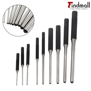 9Pc Roll Pin Punch Set Bolt Catch Gun Building Removing Repair Tool Canvas Pouch - Picture 1 of 9