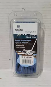 Wellington Marine Dock Line Double Braided Nylon w/12" Spliced Eye 15' x 3/8" - Bild 1 von 2